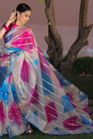 Organza Silk Width  Exclusive Jacquard Border