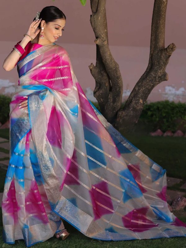 Organza Silk Width  Exclusive Jacquard Border