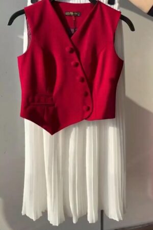 Cherry Top & White Skirt Combo Western Wear