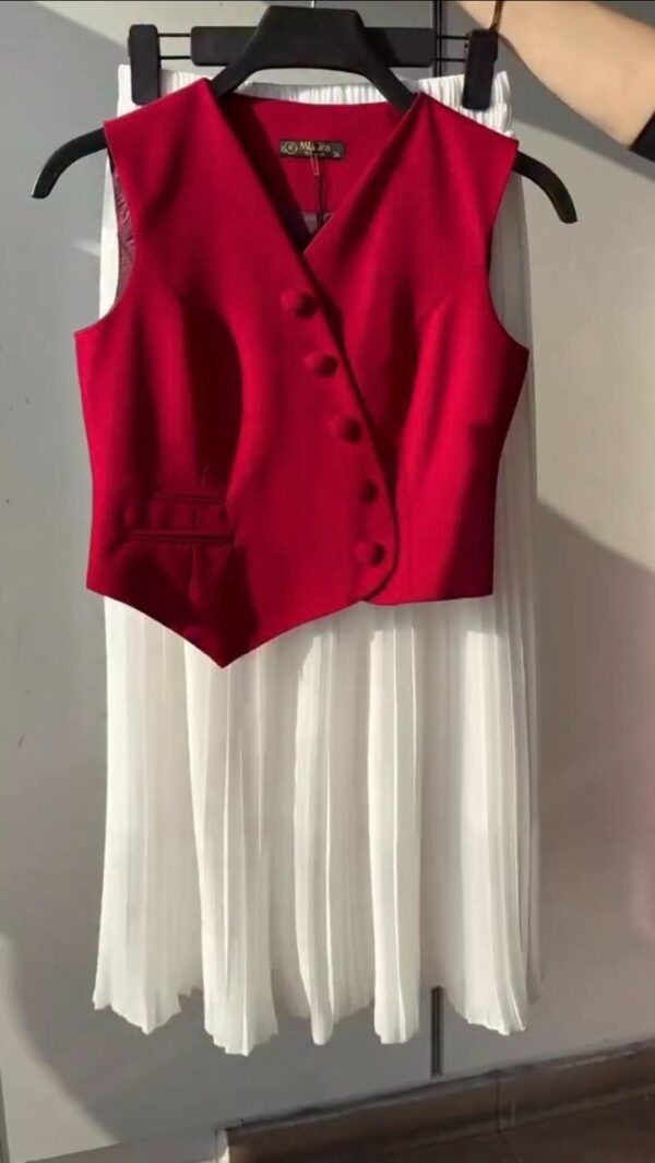 Cherry Top & White Skirt Combo Western Wear